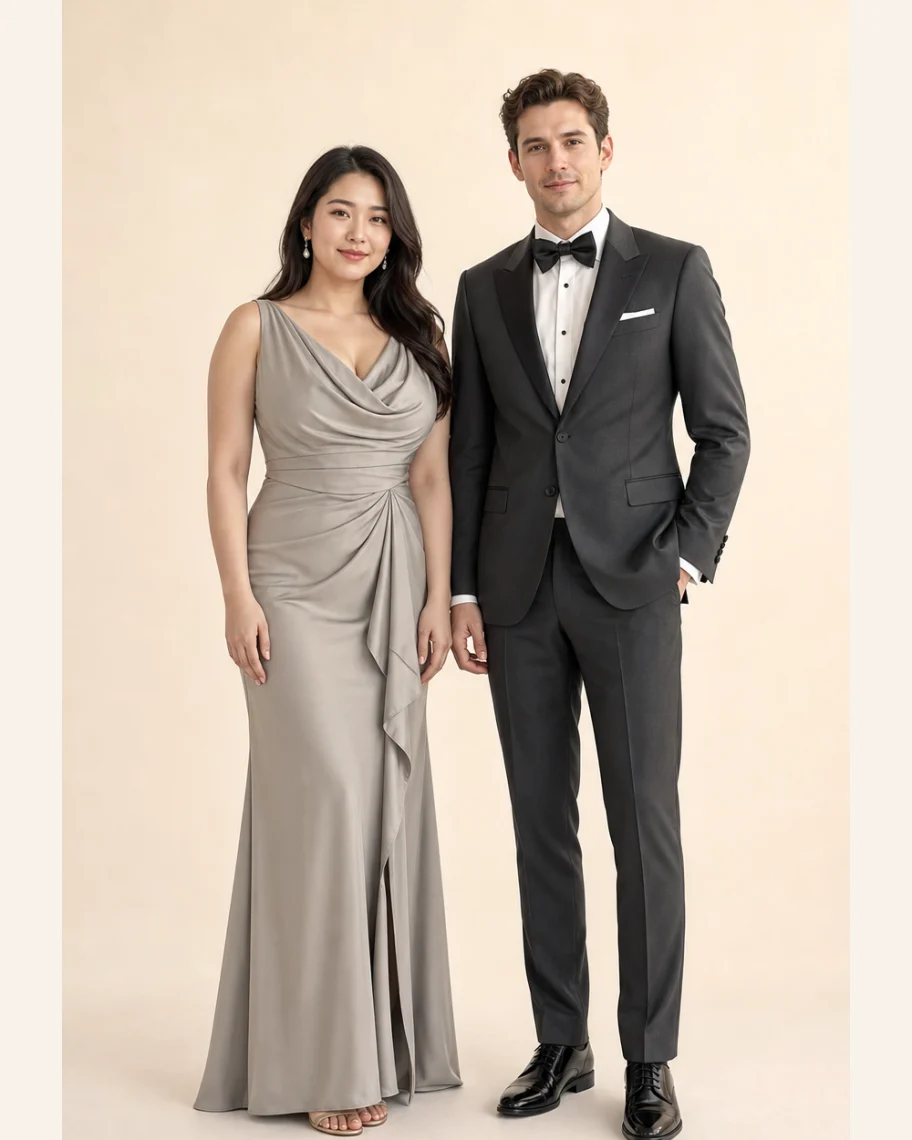 Inspiration de tenues femme et homme pour le thème Gris élégant